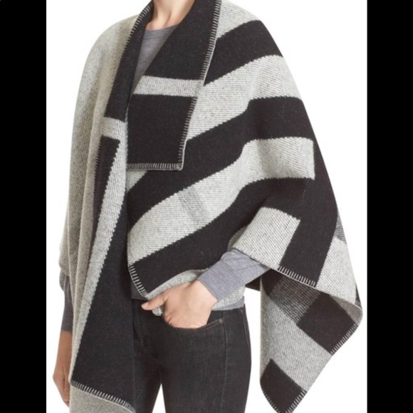 Mega check cape Burberry prorsum collection natural white - Picture 3 of 16